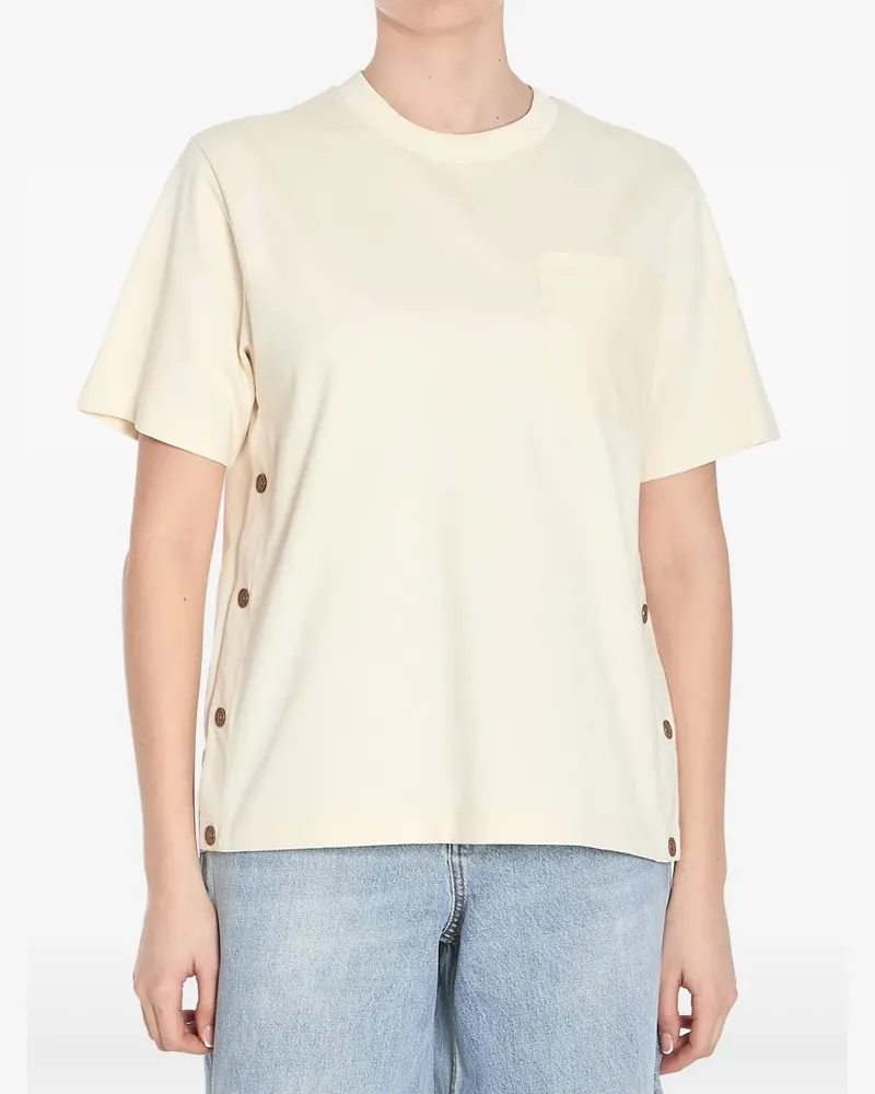 Moncler T-Shirt mit Tasche - Weiß Weiß