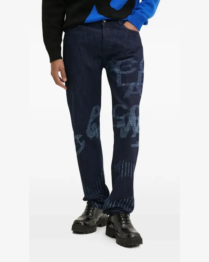 ACW* graphic-print jeans - Blau Blau