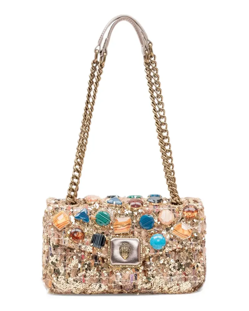 Kurt Geiger Pimlico sequin-embellished shoulder bag - Gold Gold