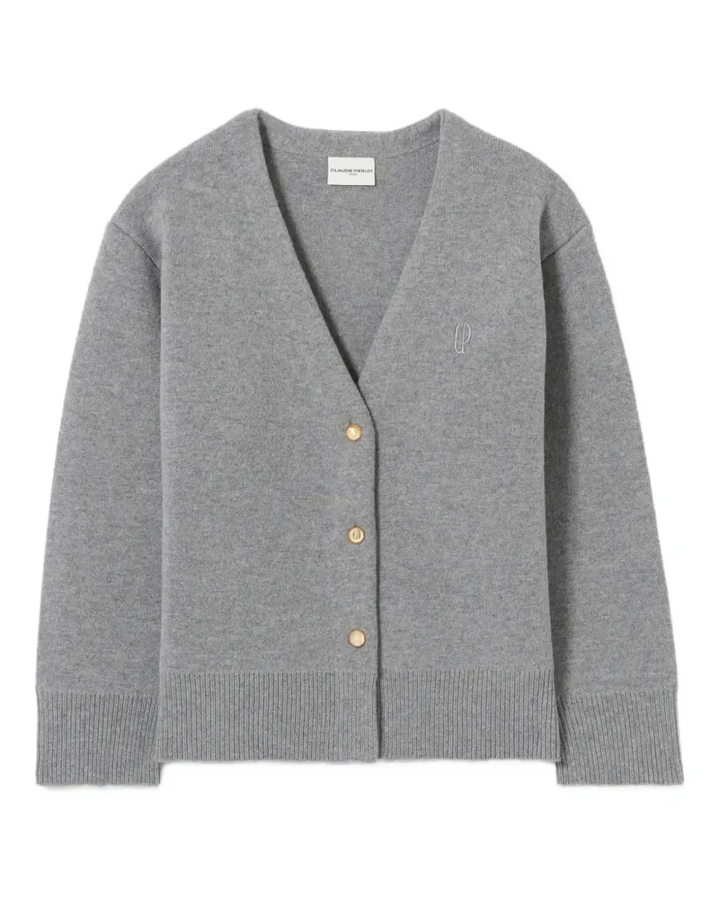 Claudie Pierlot V-neck embroidered cardigan - Grau Grau