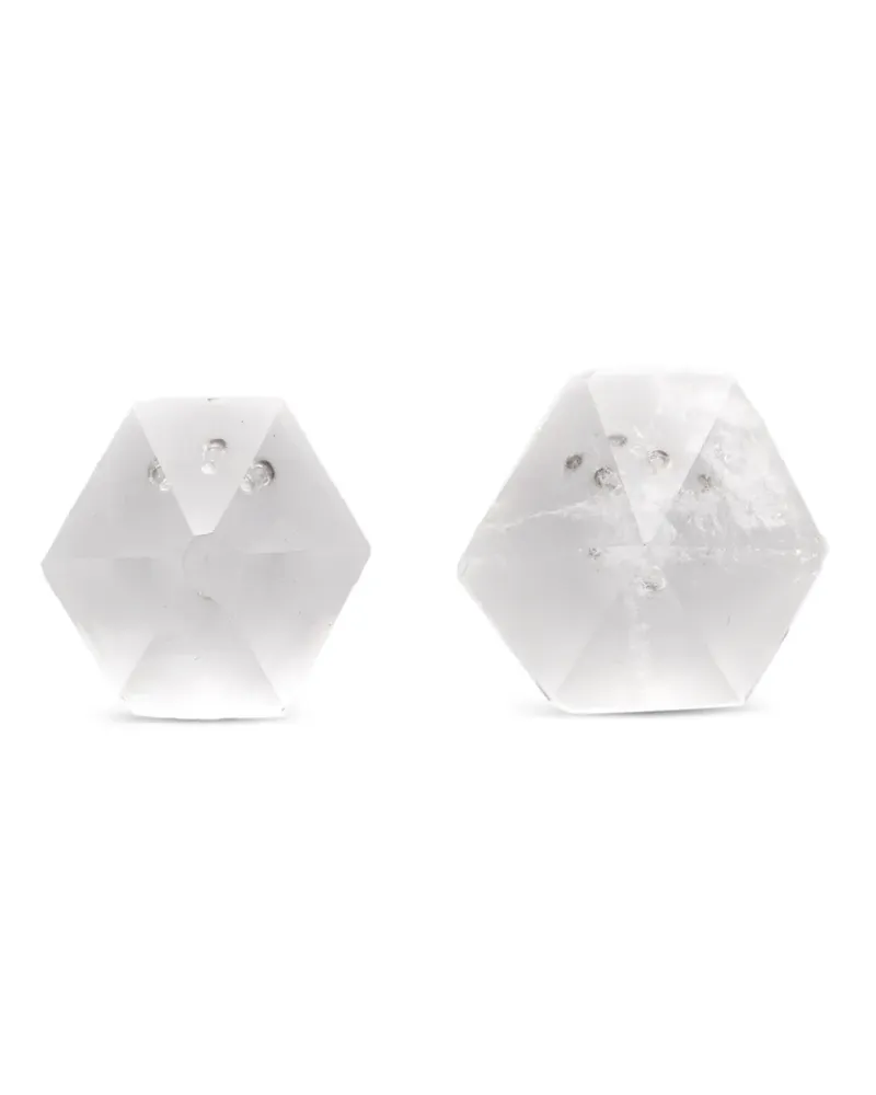 Monies Facettierte Ohrringe mit Kristallen - Silber Silber
