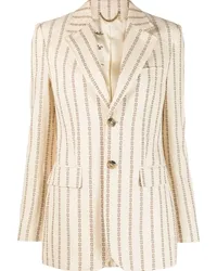 Golden Goose Einreihiger Jacquard-Blazer Nude