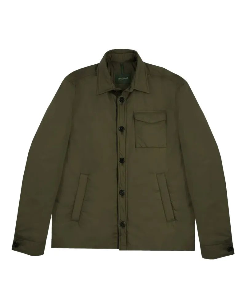 Slowear Gefütterte Hemdjacke - Grün Grün