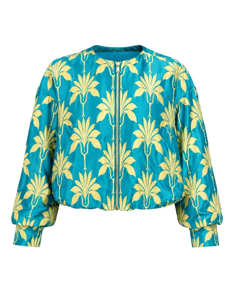 ODEEH palm-print zip-up jacket - Blau Blau