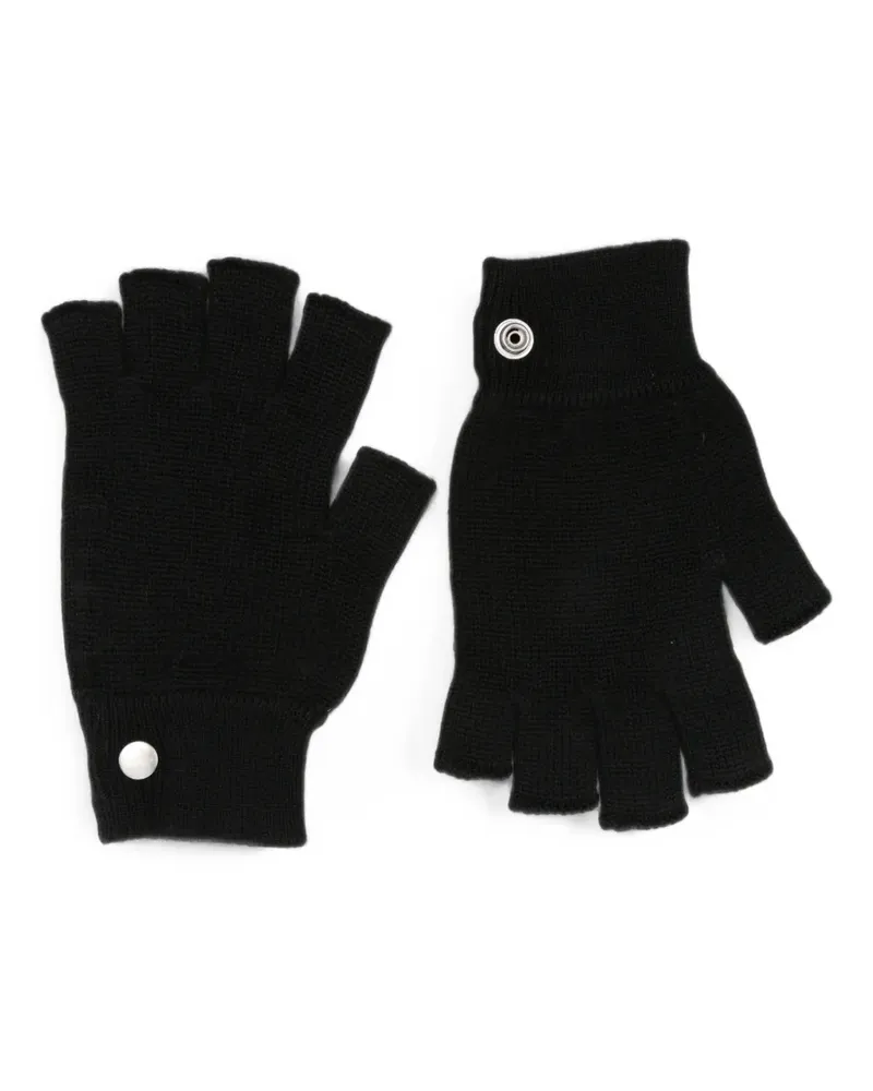 Rick Owens press-stud fingerless gloves - Schwarz Schwarz