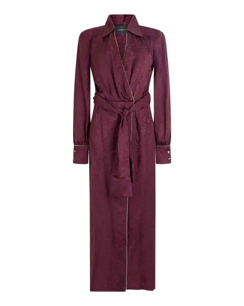 John Richmond Maxikleid mit Jacquardmuster und Strass - Rot Rot