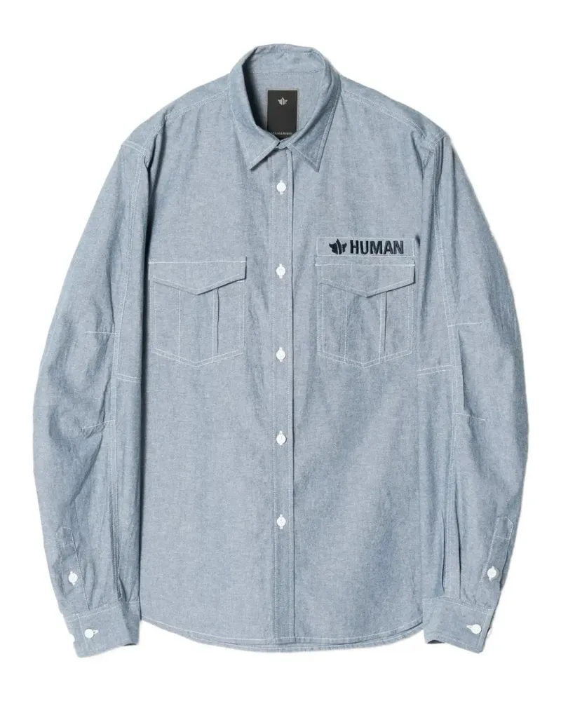 maharishi 7711 Human Hemd mit Logo-Stickerei - Blau Blau