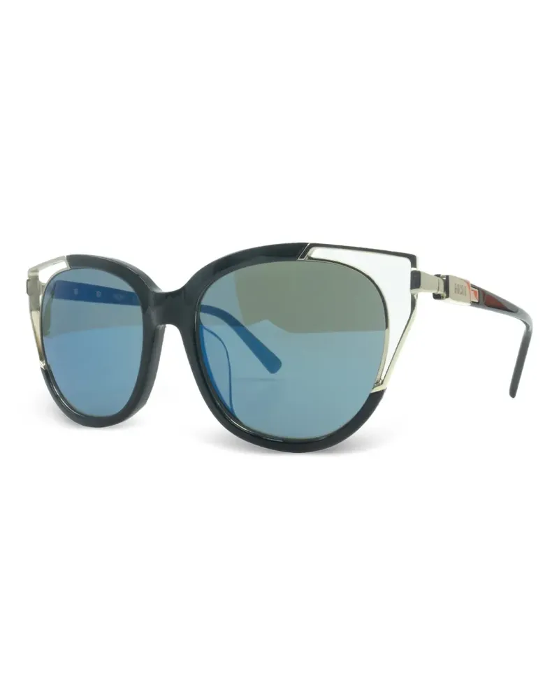 MCM Sonnenbrille mit eckigem Gestell - Schwarz Schwarz