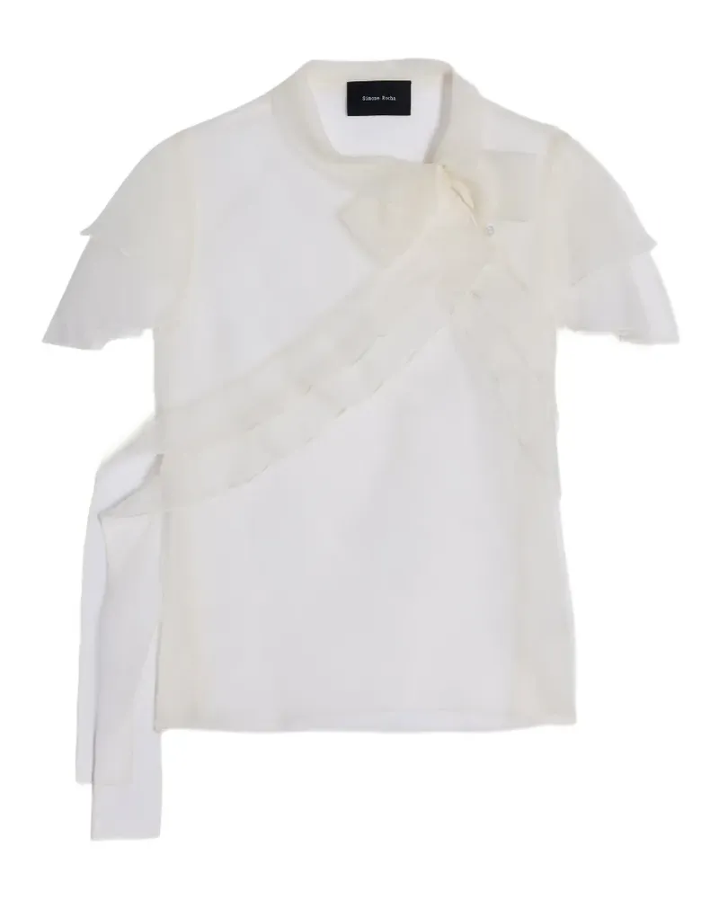 Simone Rocha Petal Oberteil mit Schleifendetail - Nude Nude