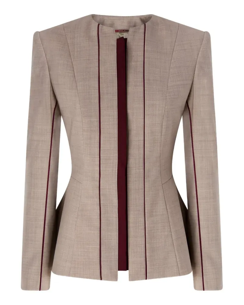 Antonio Marras Strukturierte, taillierte Jacke mit Paspeln - Nude Nude