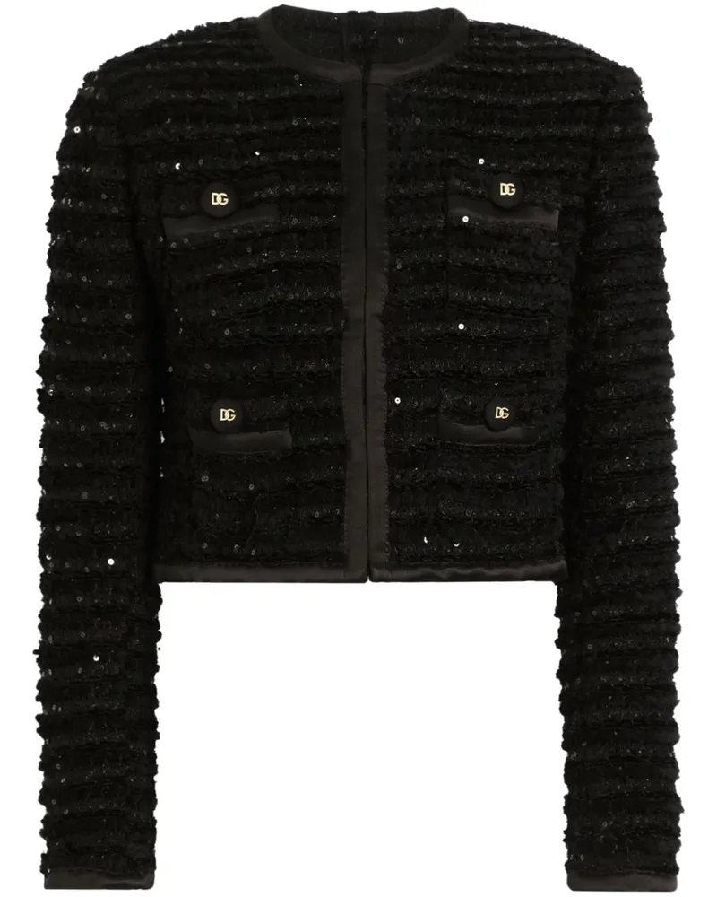 Dolce & Gabbana Jacke mit Pailletten - Schwarz Schwarz