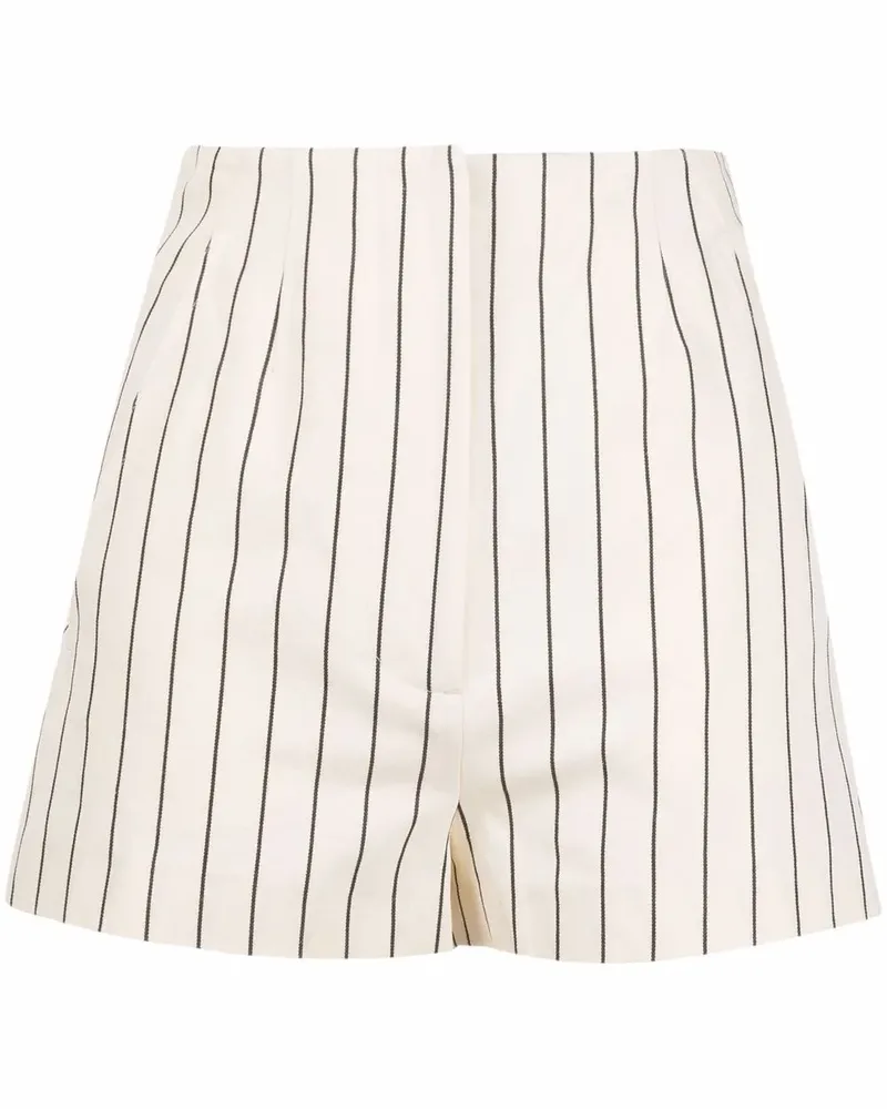 TELA Gestreifte Shorts mit hohem Bund - Nude Nude