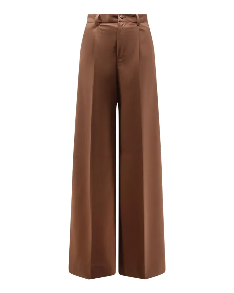 Hevò Hose mit Bundfalten - Braun Braun