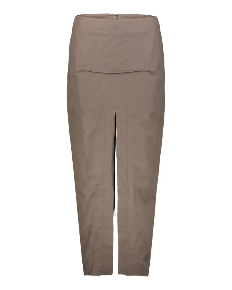 Rick Owens slit-detail maxi skirt - Nude Nude