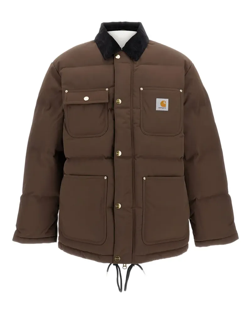 Carhartt WIP Rayler flap-pocket logo puffer jacket - Braun Braun