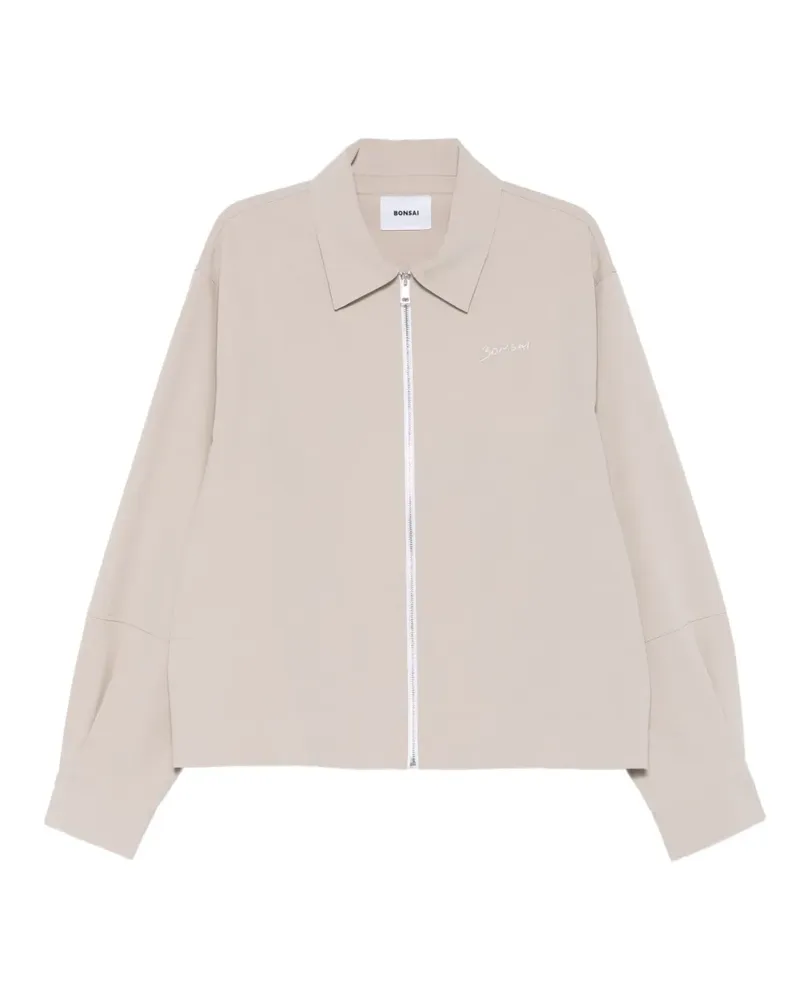 BONSAI zip-up shirt - Nude Nude