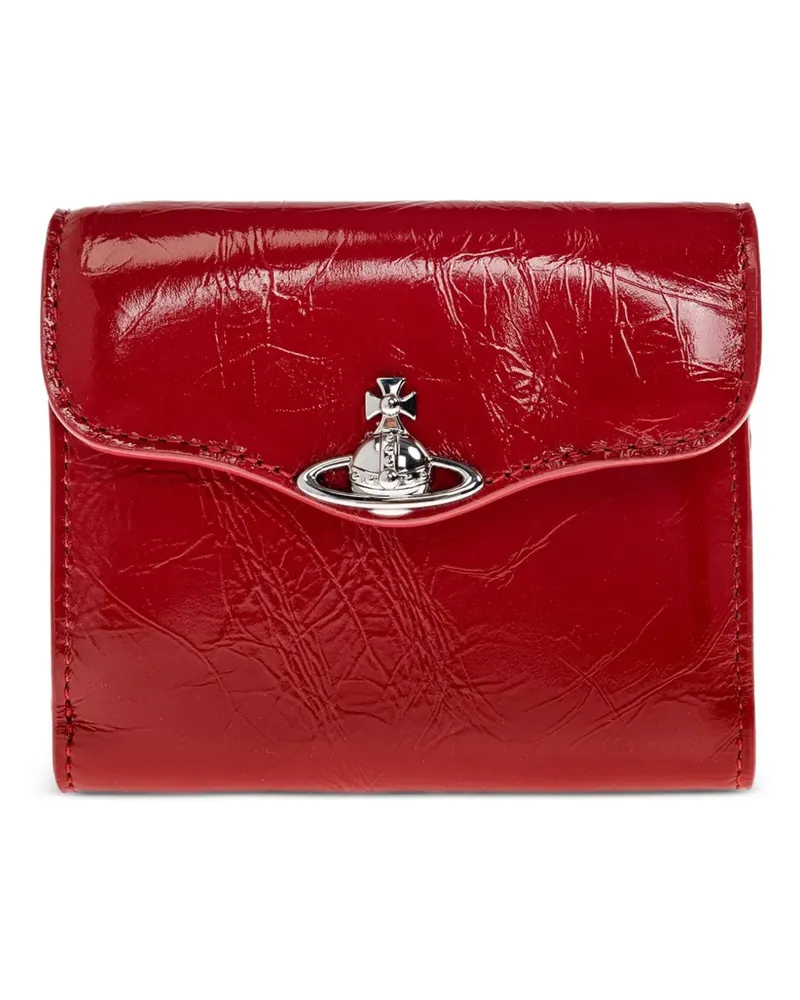 Vivienne Westwood Lackiertes Portemonnaie mit Orb-Plakette - Rot Rot