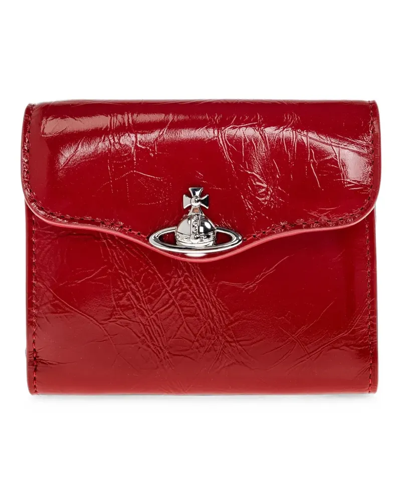 Vivienne Westwood Lackiertes Portemonnaie mit Orb-Plakette - Rot Rot