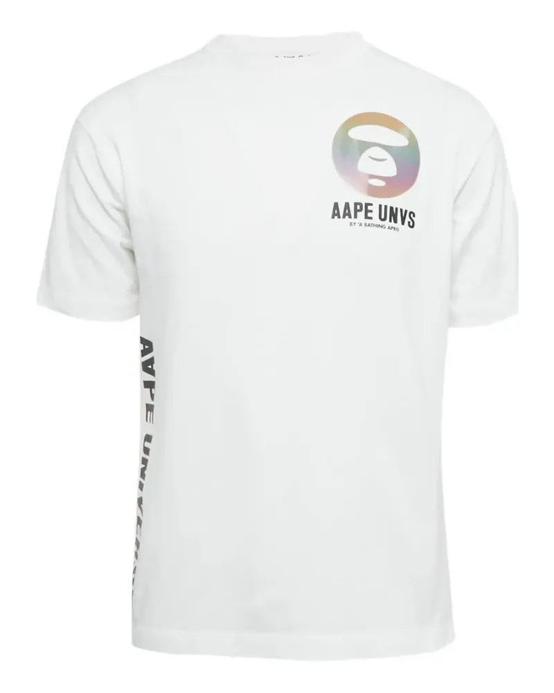 BAPE T-Shirt mit Logo - Weiß Weiß