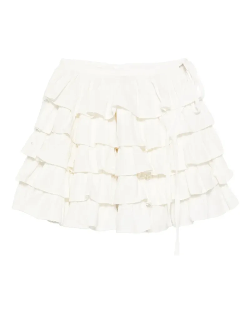 GIMAGUAS Ulla ruffled tiered mini skirt - Weiß Weiß