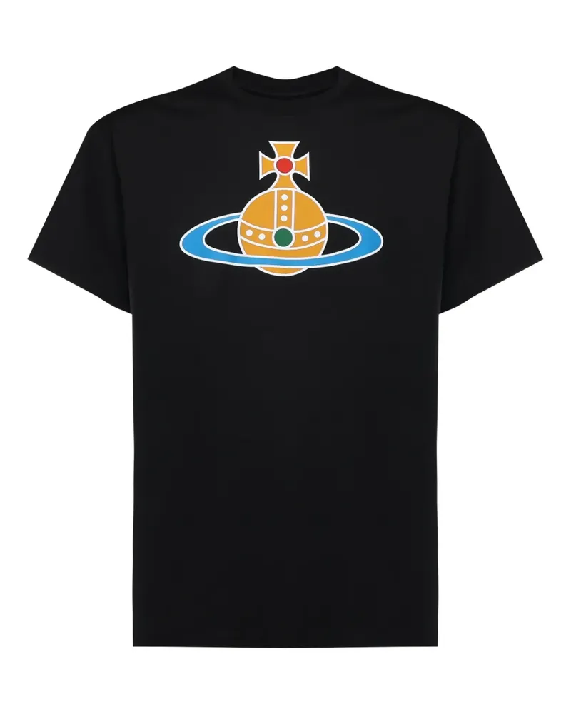 Vivienne Westwood T-Shirt mit Orb-Logo - Schwarz Schwarz
