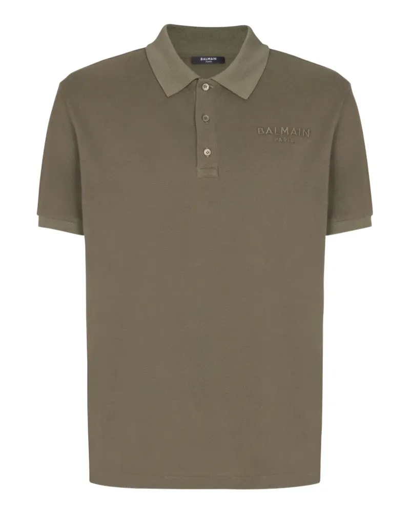 Balmain Poloshirt mit Logo - Grün Grün