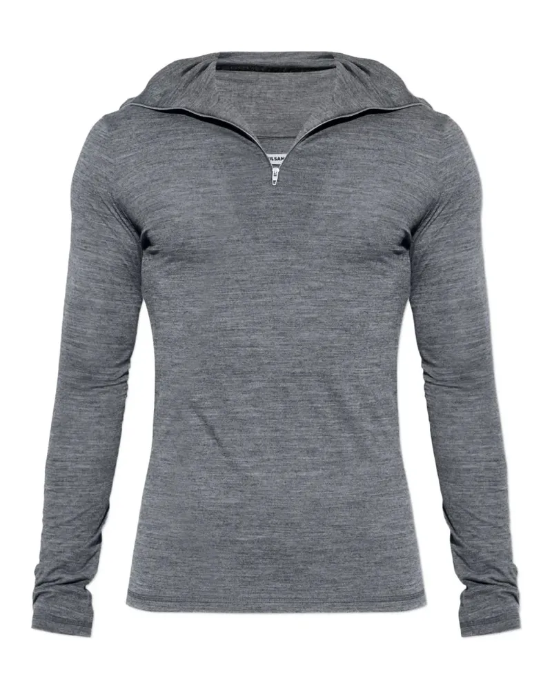 Jil Sander quarter-zip long-sleeve sweater - Grau Grau