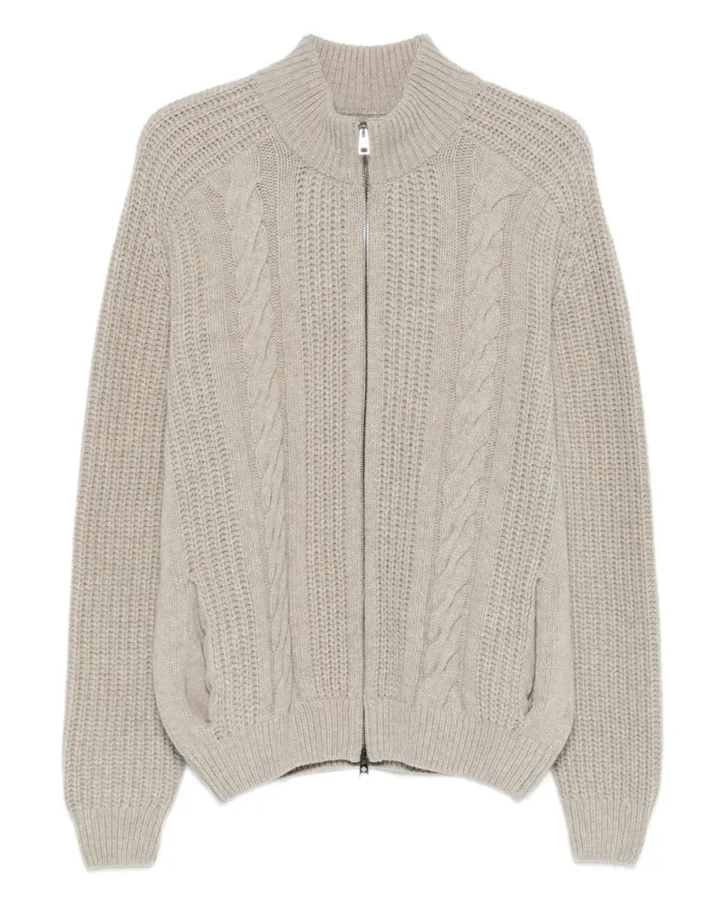 Tagliatore Cardigan mit Zopfmuster - Nude Nude