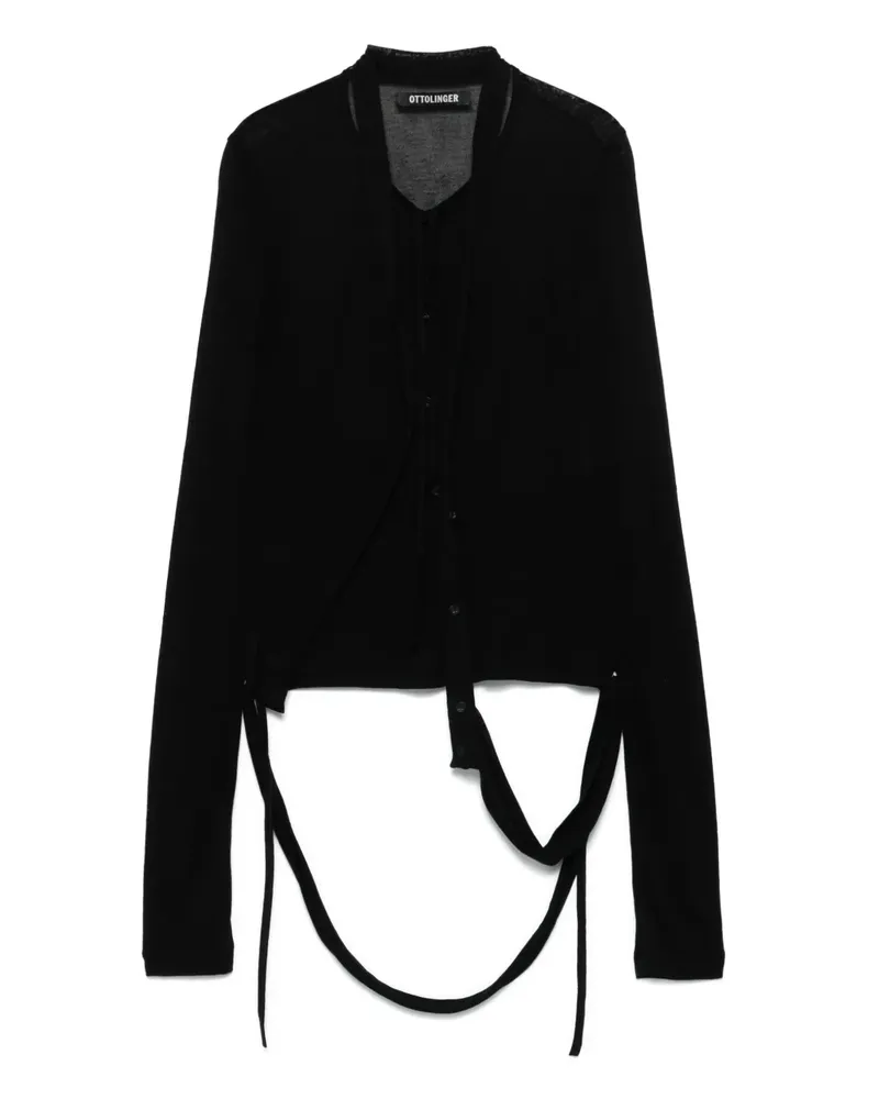 OTTOLINGER Cardigan im Deconstructed-Look - Schwarz Schwarz