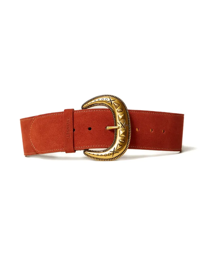 Twin-Set henna ornate buckle belt - Braun Braun