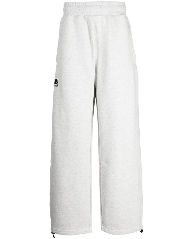 Izzue Weite Hose mit Logo-Applikation - Grau Grau