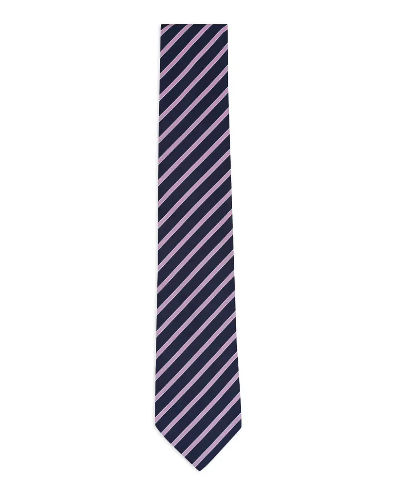 Ermenegildo Zegna diagonal-stripe silk tie - Blau Blau