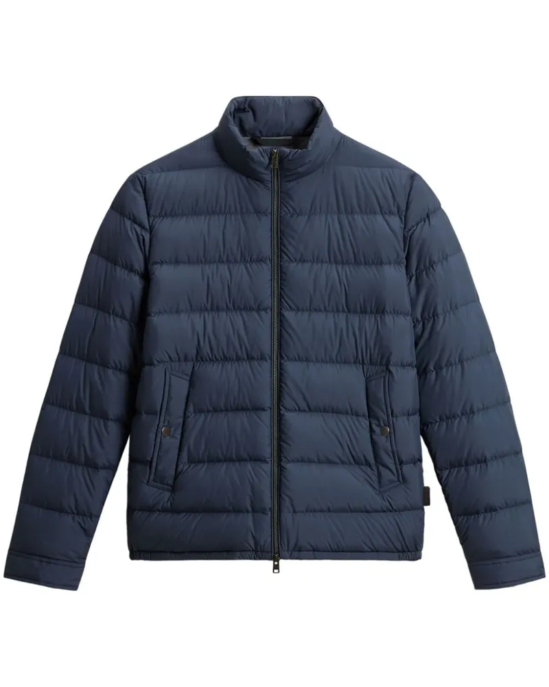 Woolrich Gefütterte Jacke mit Logo-Print - Blau Blau