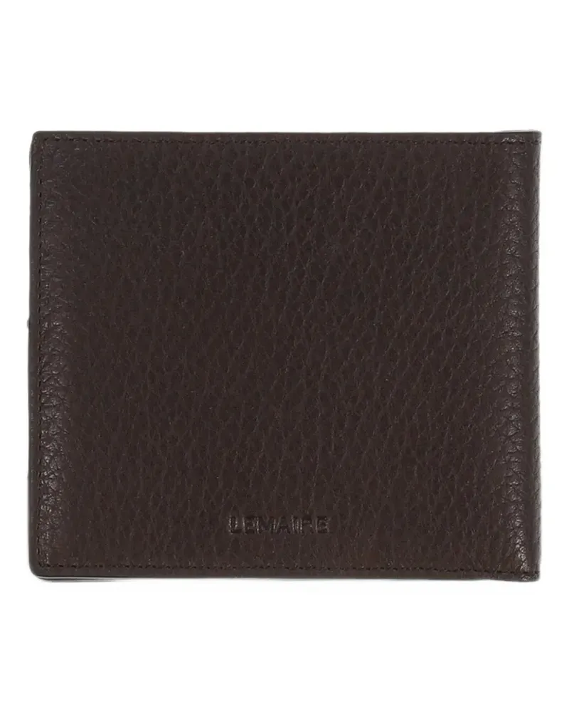 Christophe Lemaire Soft Tab bifold wallet in grained cow leather - Braun Braun