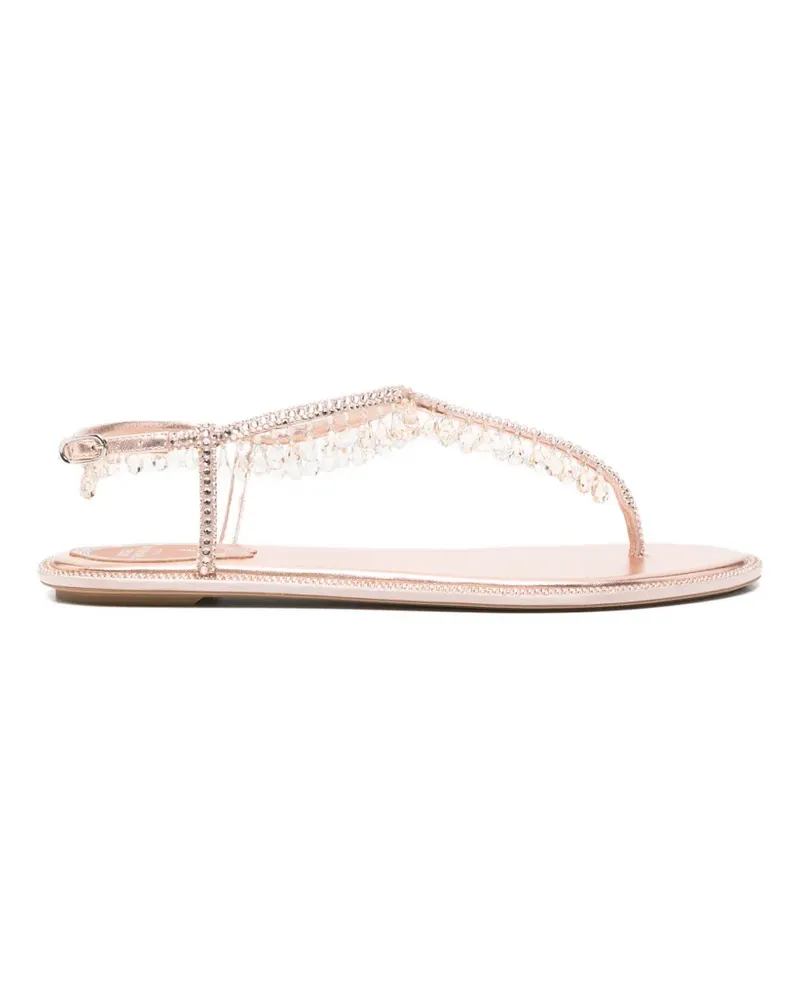 René Caovilla Chandelier crystal-embellished slingback sandals - Rosa Rosa