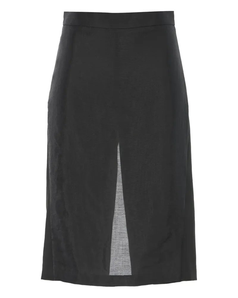 pushBUTTON semi-sheer skirt - Schwarz Schwarz