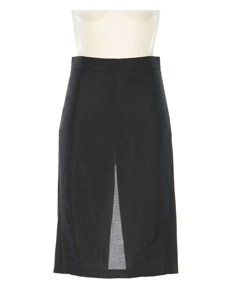 pushBUTTON semi-sheer skirt - Schwarz Schwarz