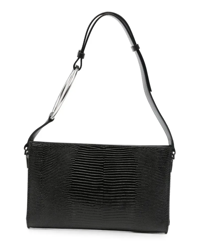 Dondup Tote Bag mit Eidechsen-Effekt - Schwarz Schwarz