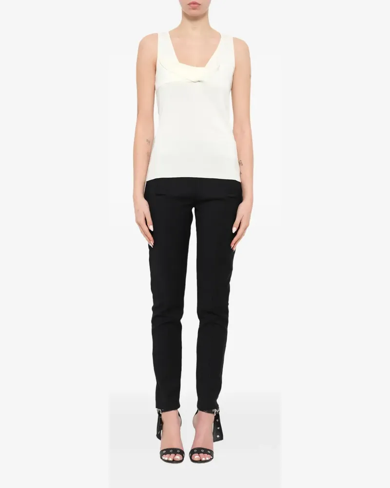 Neil Barrett twist-detail sleeveless top - Weiß Weiß