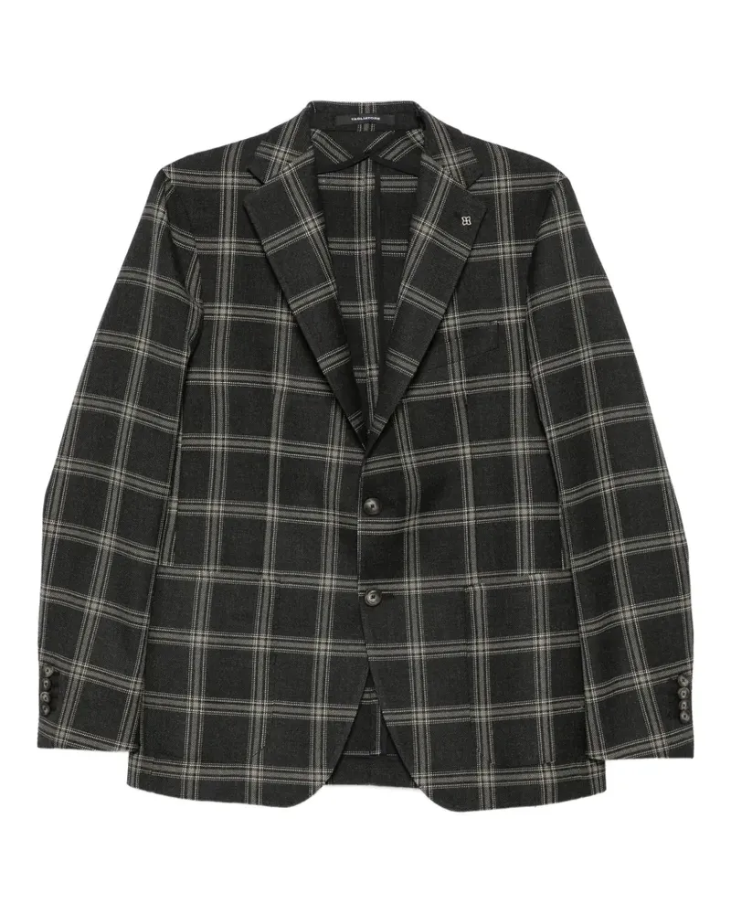 Tagliatore check-pattern single-breasted blazer - Grau Grau