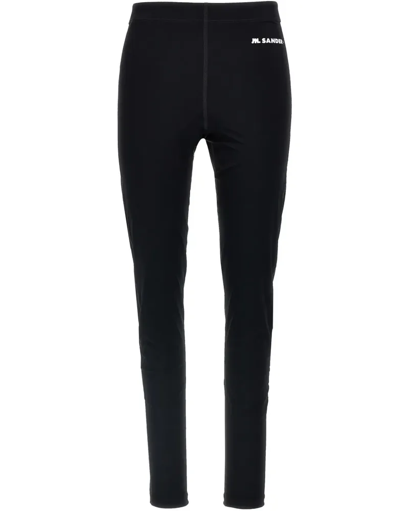 Jil Sander Leggings mit Logo-Print - Schwarz Schwarz