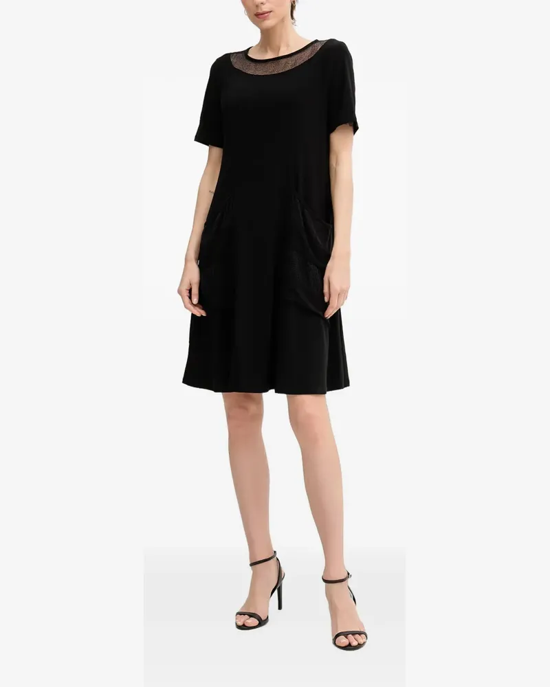 Joseph Ribkoff Minikleid mit Mesh-Einsatz - Schwarz Schwarz