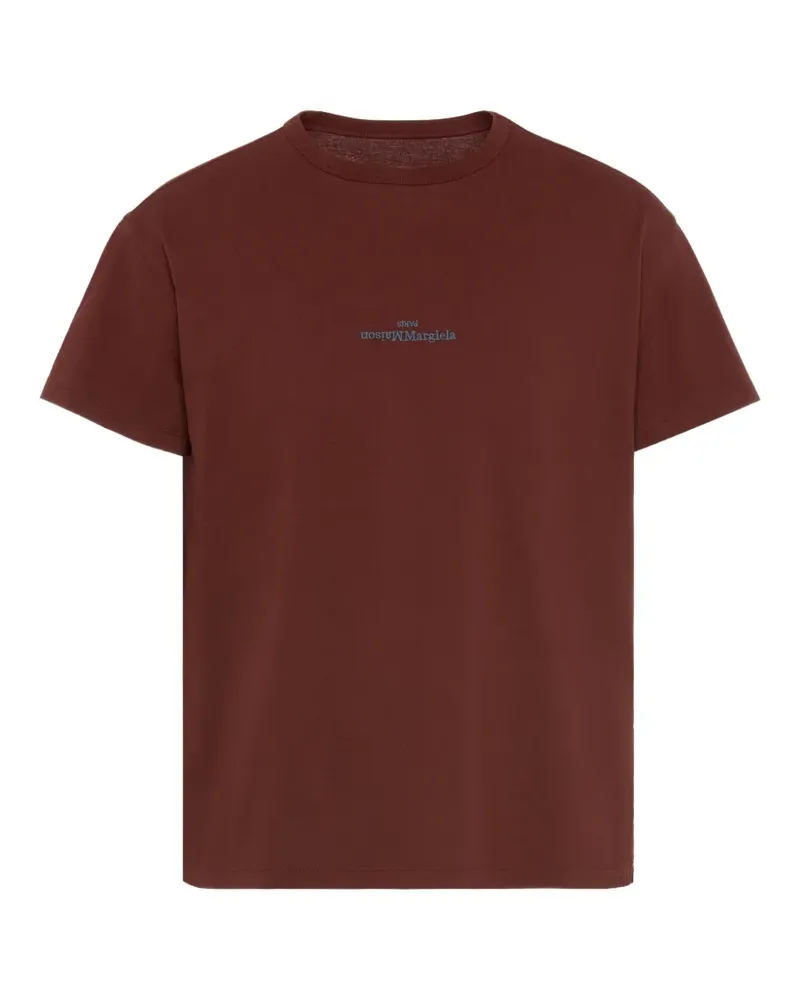 Maison Margiela embroidered logo T-shirt - Rot Rot