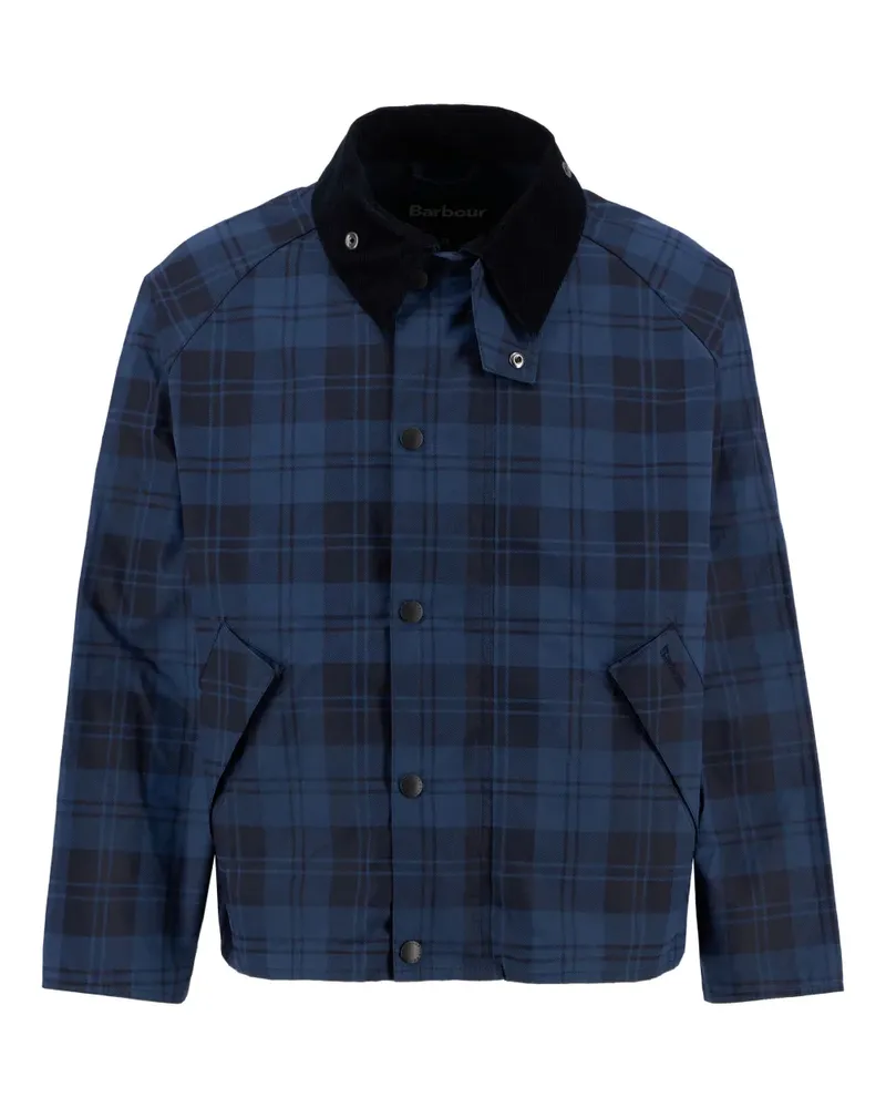 Barbour Karierter Windbreaker - Blau Blau