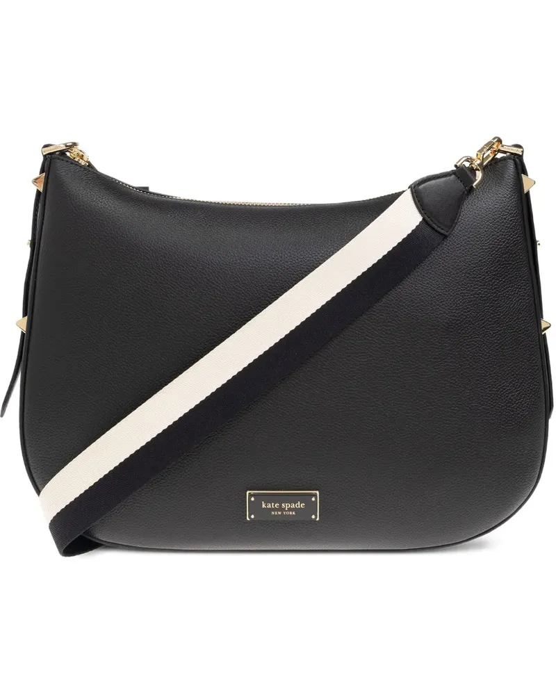 Kate Spade Schultertasche mit Logo-Schild - Schwarz Schwarz