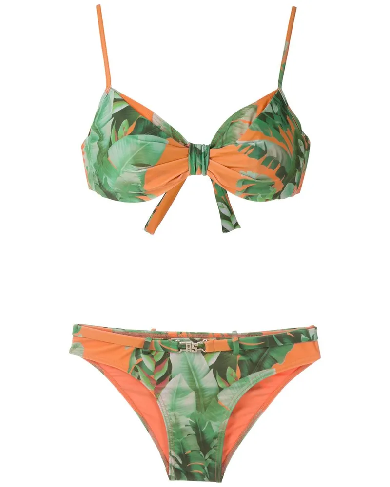 Amir Slama Mata Atlântica' Bikini mit Print - Orange Orange