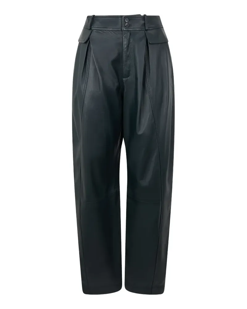 Alberta Ferretti High-Waist-Hose mit Bundfalten - Grün Grün