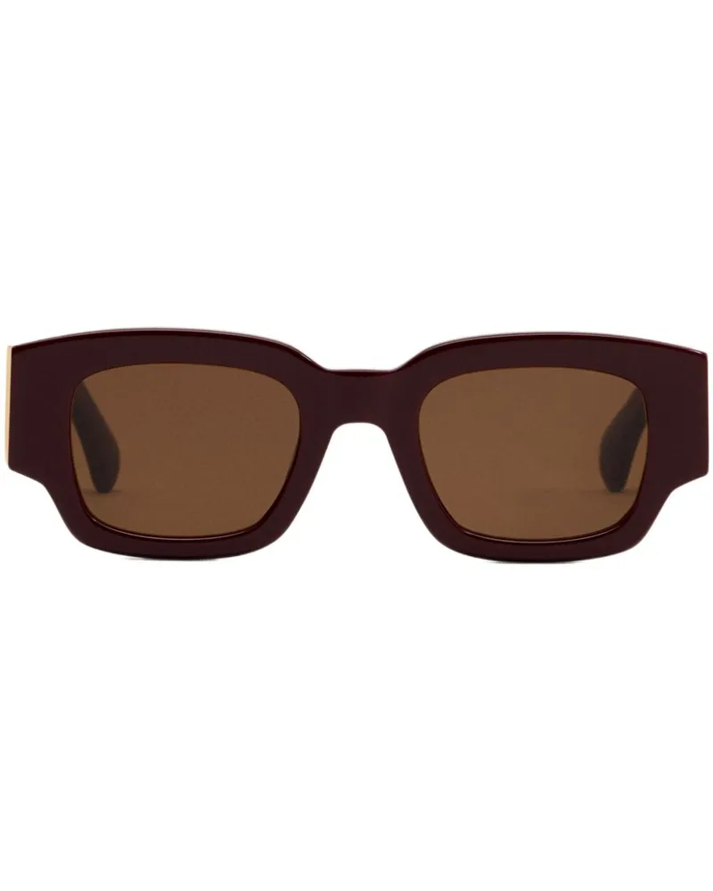 AMI Paris 75001 Sonnenbrille mit eckigem Gestell - Rot Rot