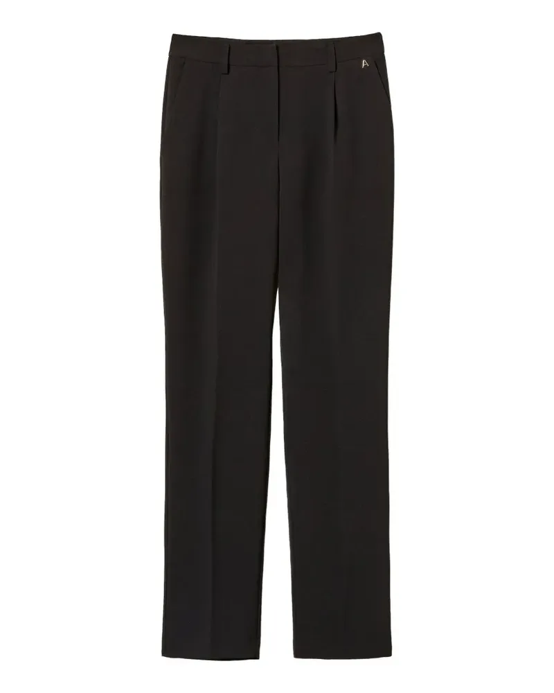 Twin-Set crêpe trousers with pockets - Schwarz Schwarz