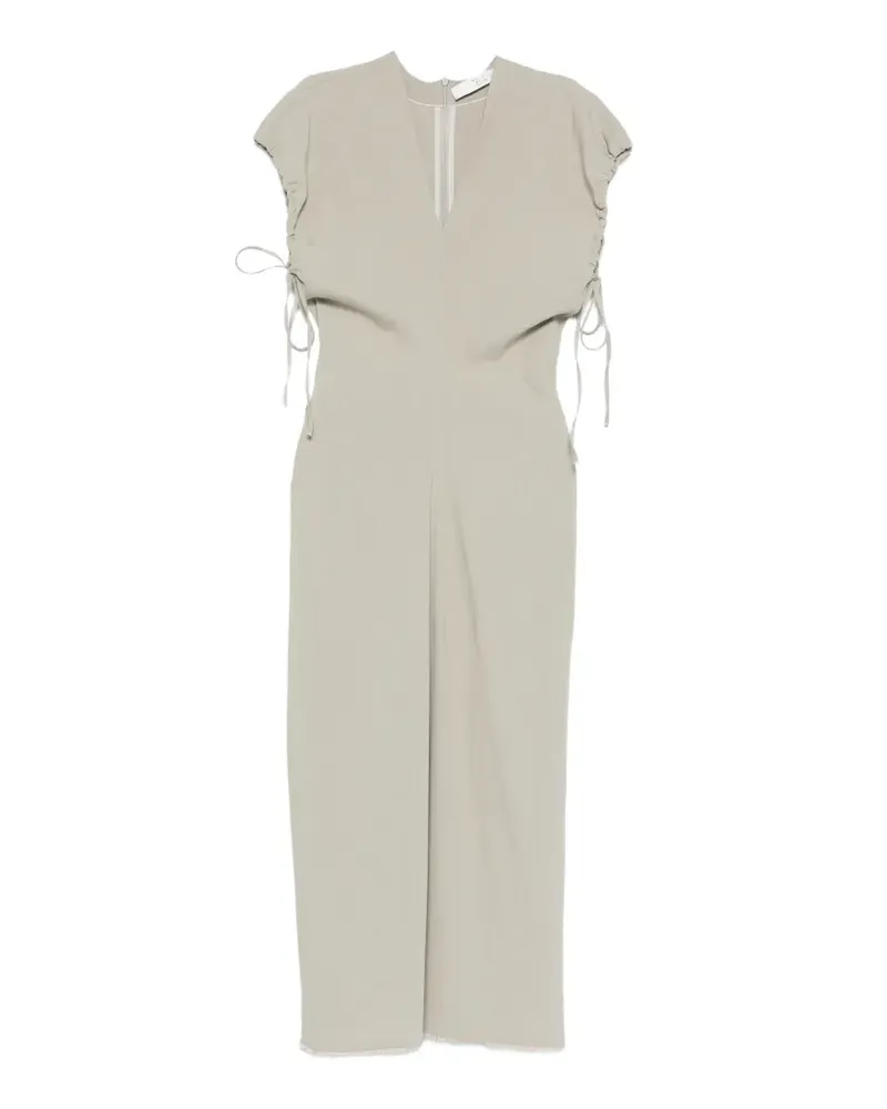TELA D. Luna Midikleid mit V-Ausschnitt - Grau Grau